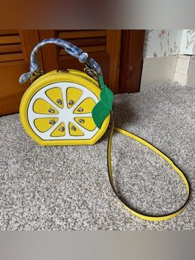 ALDO Yellow lemon crossbody bag Purse with rhinestones